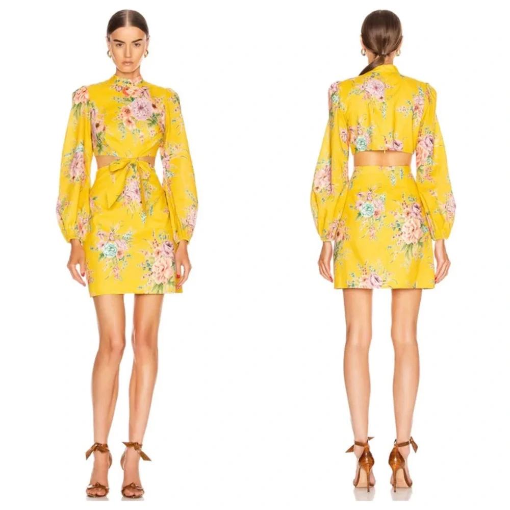 ZIMMERMANN Zinnia Bow Cut Out Mini Dress - Picture 12 of 16